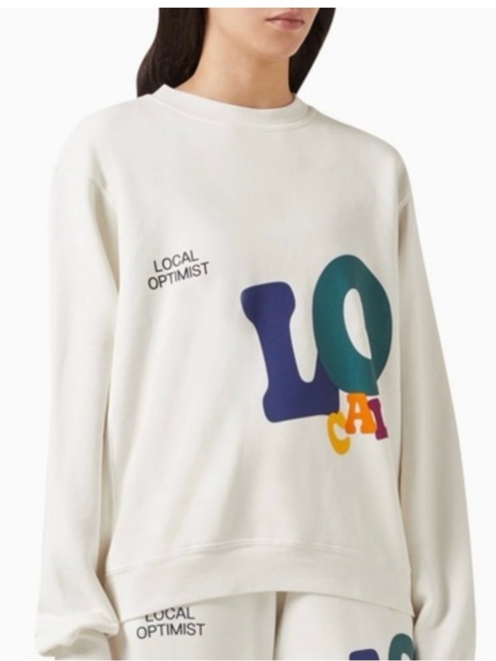 Madhappy local optimist white crewneck XS